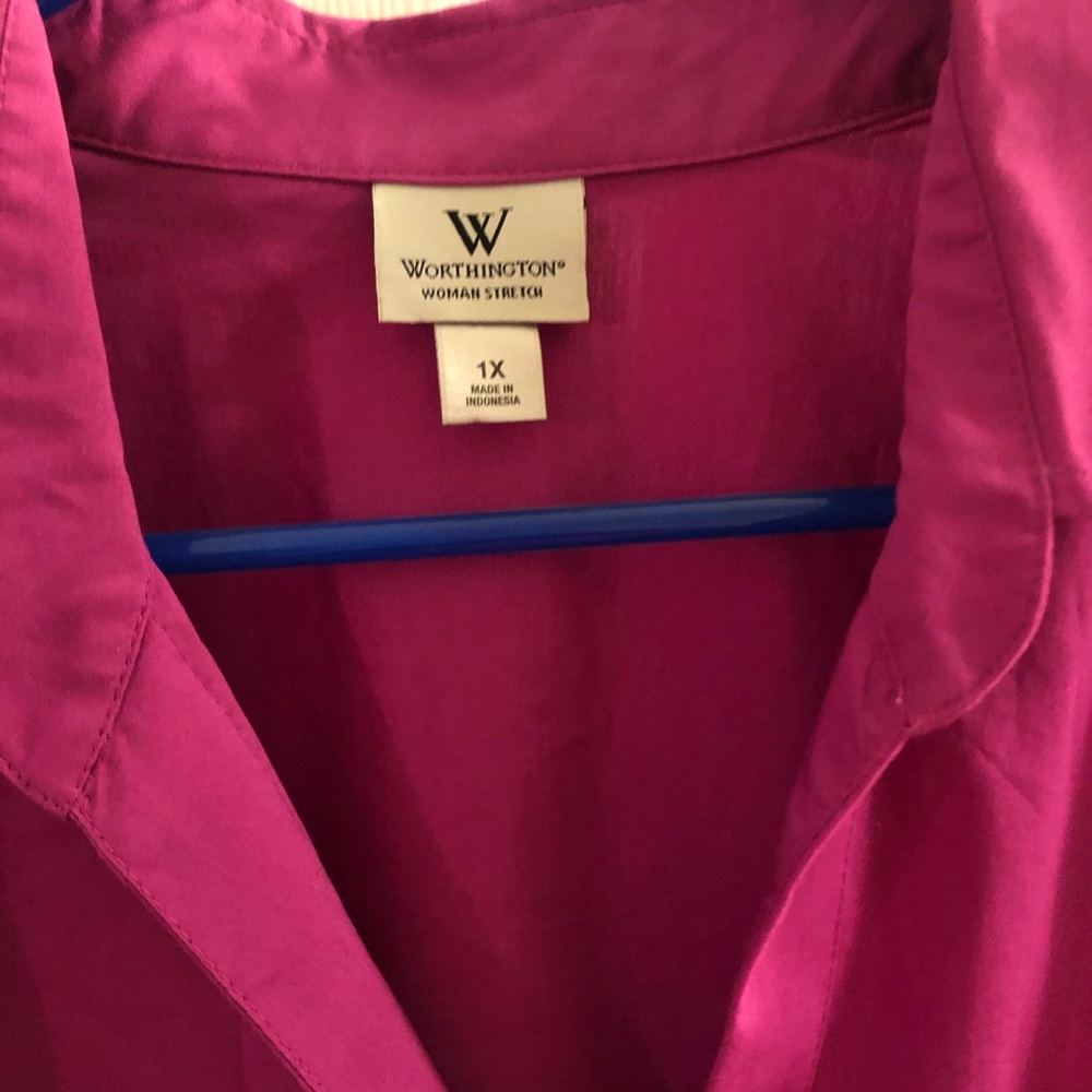 Three quarter sleeve collar shirts 1x never used